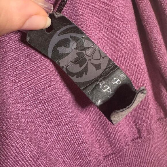 Poof Apparel Small Plum Short Sleeve Fitted Top NWT Basic - Picture 5 of 5